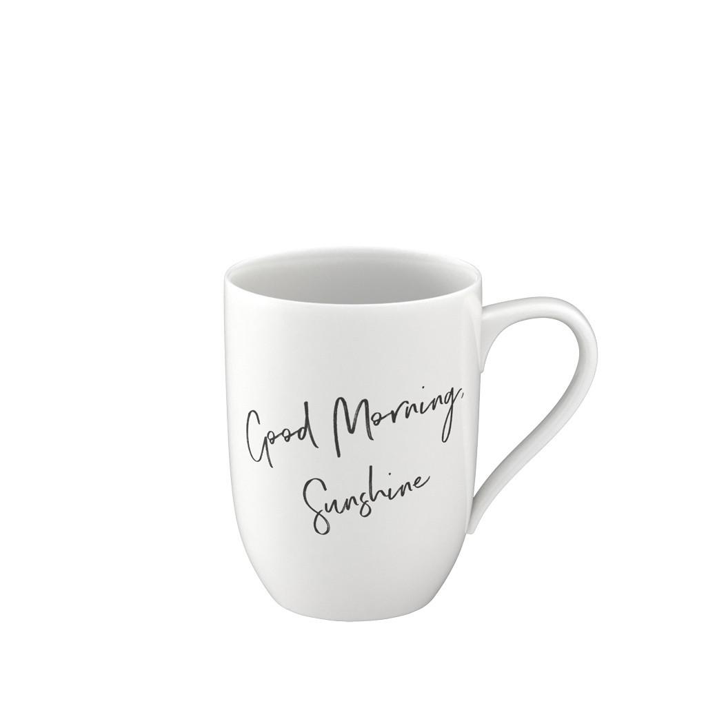 BECHER MIT HENKEL 'GOOD MORNING, SUNSHINE' Statement weiß 290 ml - Weiß, Keramik (0.29L) - Villeroy & Boch