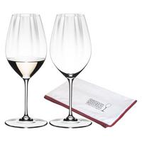 RIESLINGGLÄSER INKLUSIVE POLIERTUCH Performance transparent 623 ml 2er Set - Transparent, Glas (0.623L) - Riedel