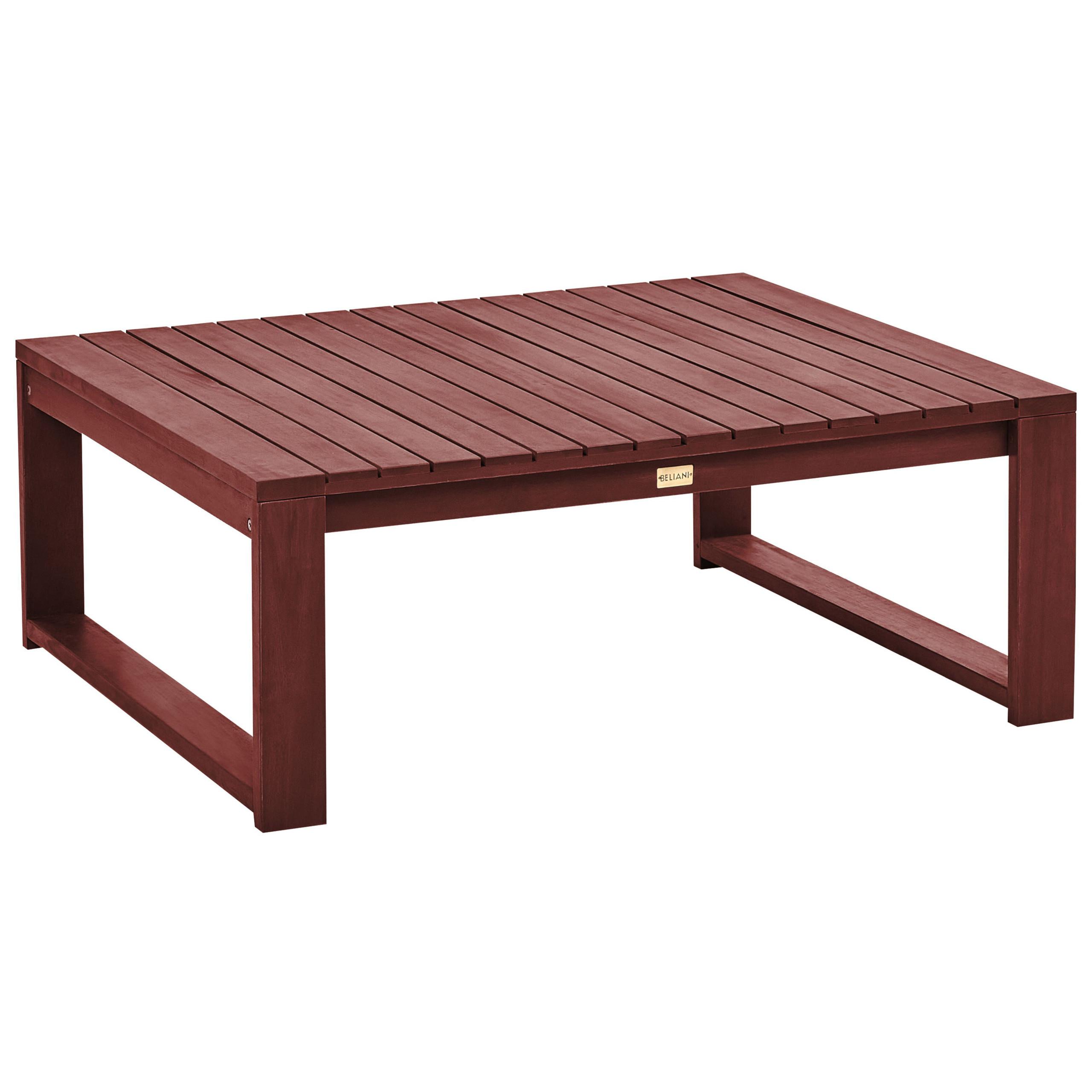 GARTEN BEISTELLTISCH Akazienholz Mahagonibraun 90/75 cm Timor - Braun, Holz (90/75/35cm) - Beliani