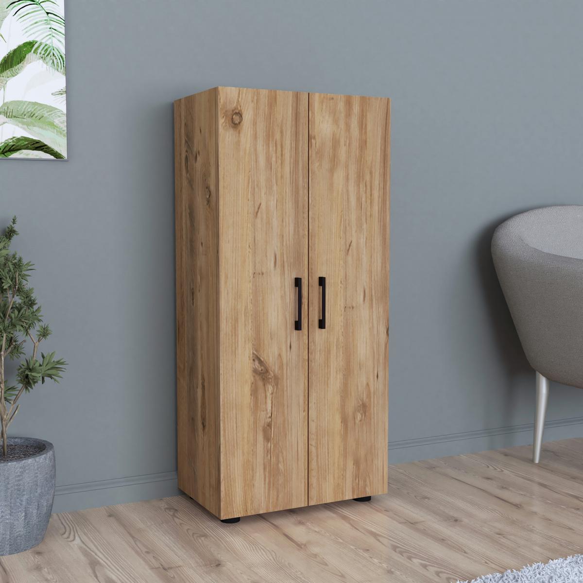 MEHRZWECKSCHRANK Åsnes - Eichefarben, Holzwerkstoff (49/108/32cm) - [en.casa]