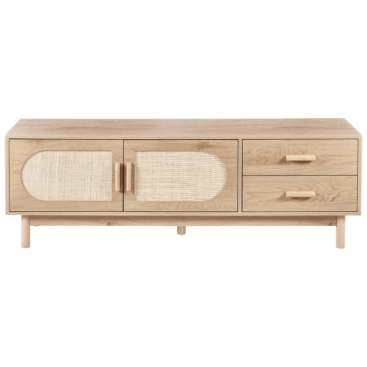 TV-MÖBEL Hellbraun Costello - Hellbraun/Braun, Holzwerkstoff (150/50/40cm) - Beliani