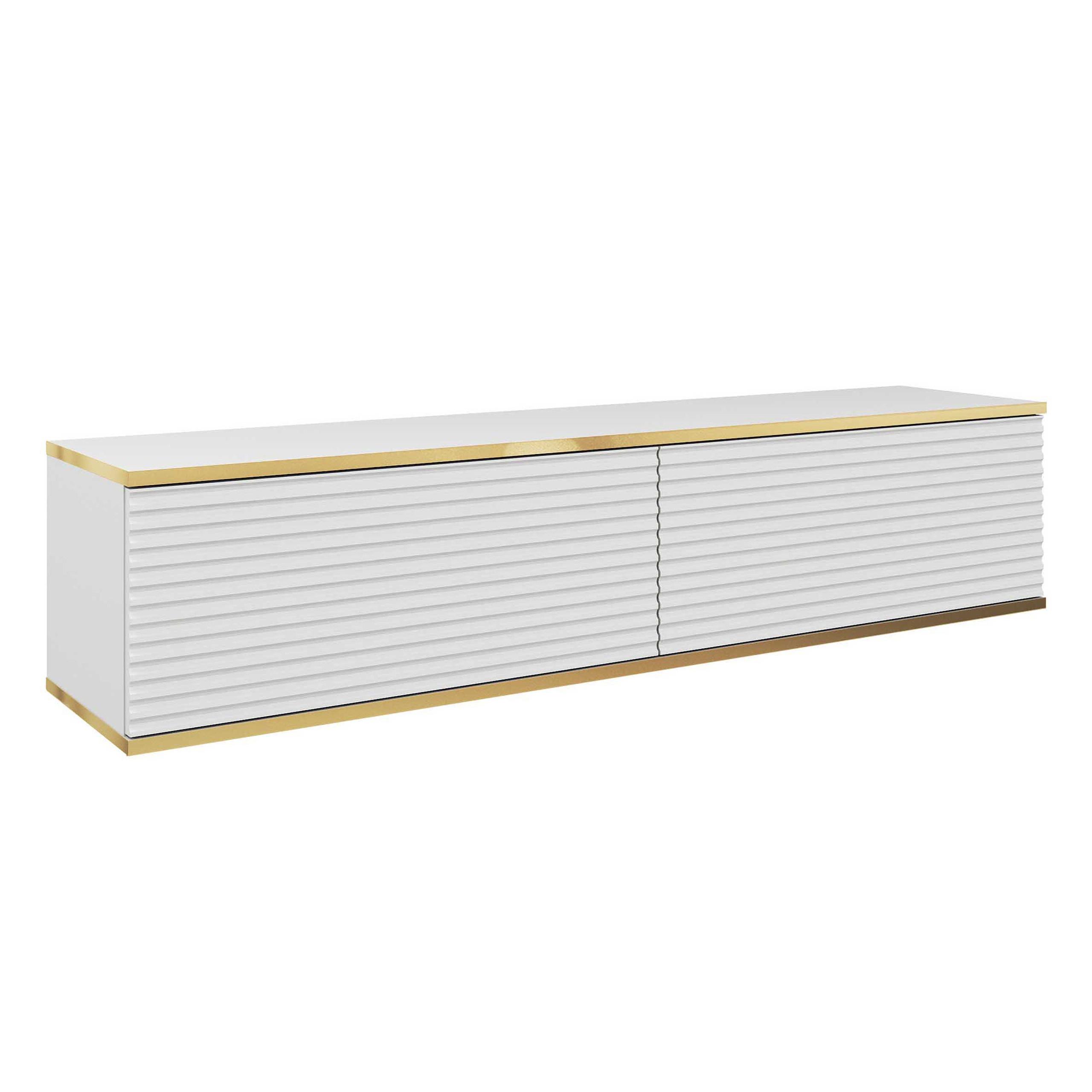 LOWBOARD VENEZIA 135/30/32 cm, Weiß - Weiß, Holzwerkstoff (135/30/32cm) - MASSENO