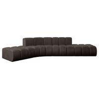 ECKSOFA modulares Sofa Solven-L1 - 380x174x70 cm Braun - Braun, Holzwerkstoff/Textil (380/174cm) - ALTDECOR