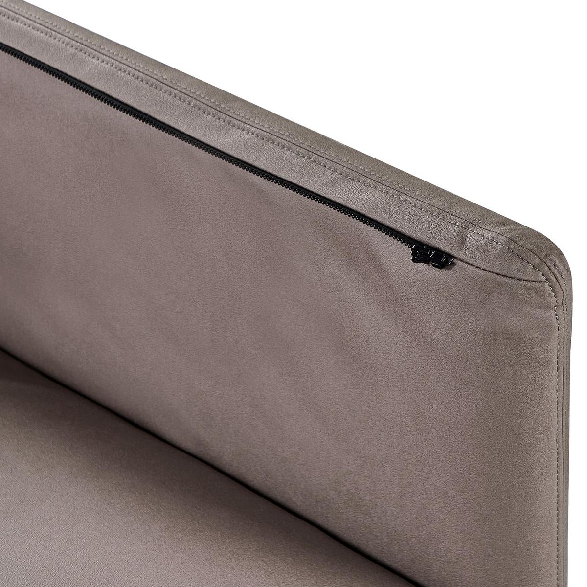 3-SITZER-SOFA Stoff Braun Revsnes - Braun, Textil (242/86/81cm) - Beliani