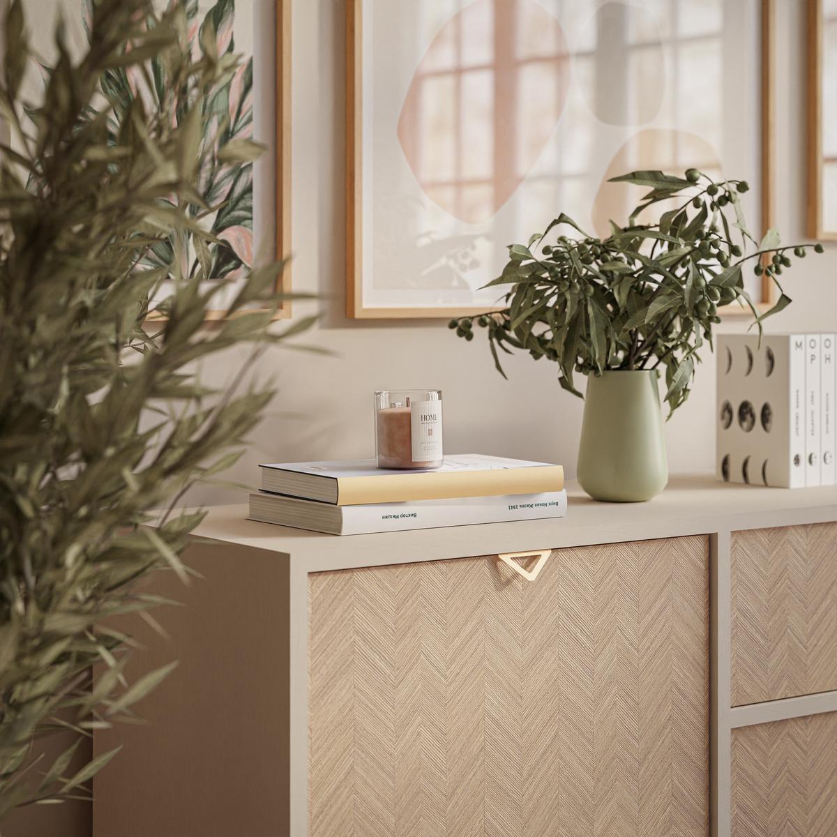 KOMMODE ALOE KSZD106 mit Schubladen Sandbeige - Beige, Holzwerkstoff (106/80/38cm) - Lookway