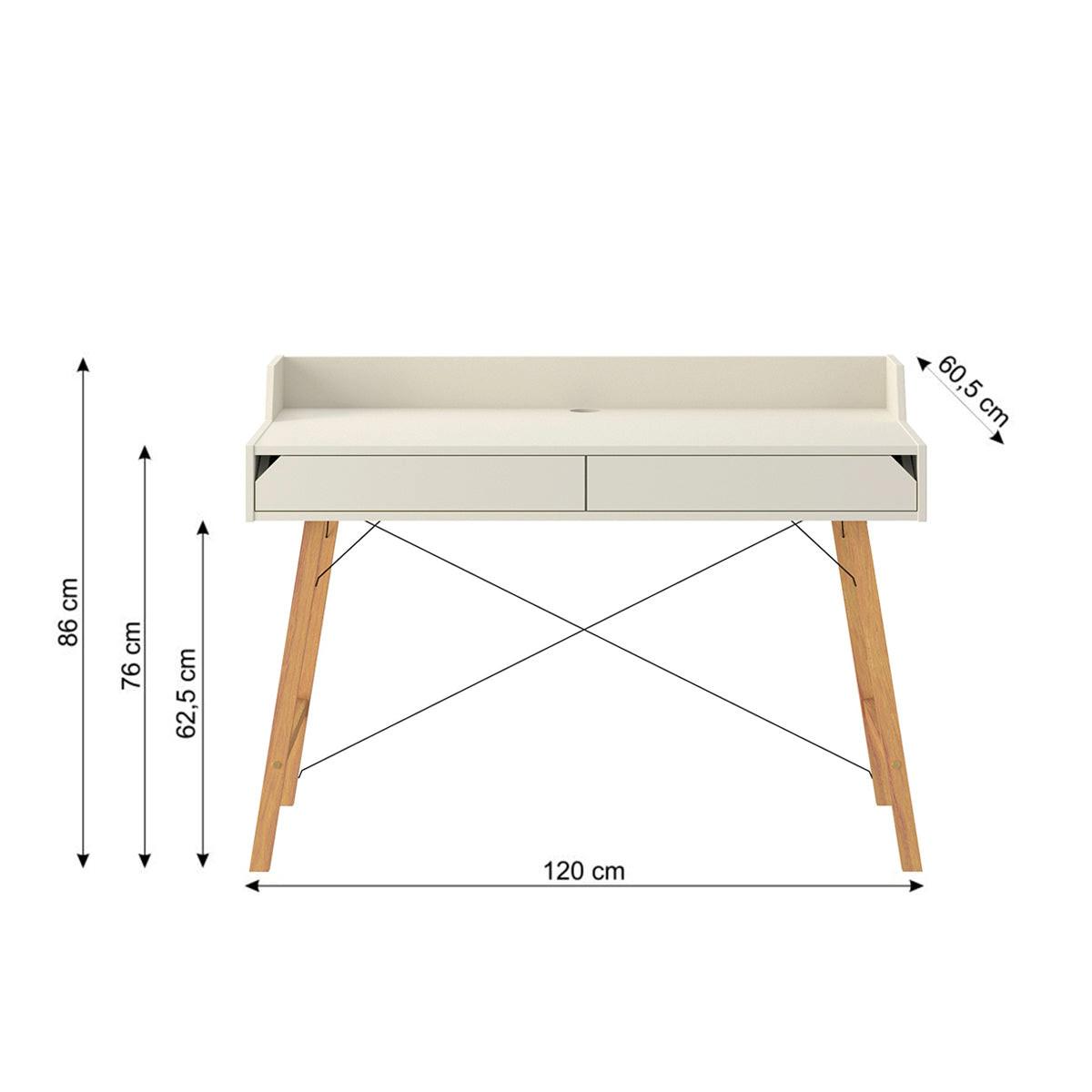 SCHREIBTISCH Kaschmir - Beige, Holzwerkstoff (120/60/86cm) - Petits-meubles