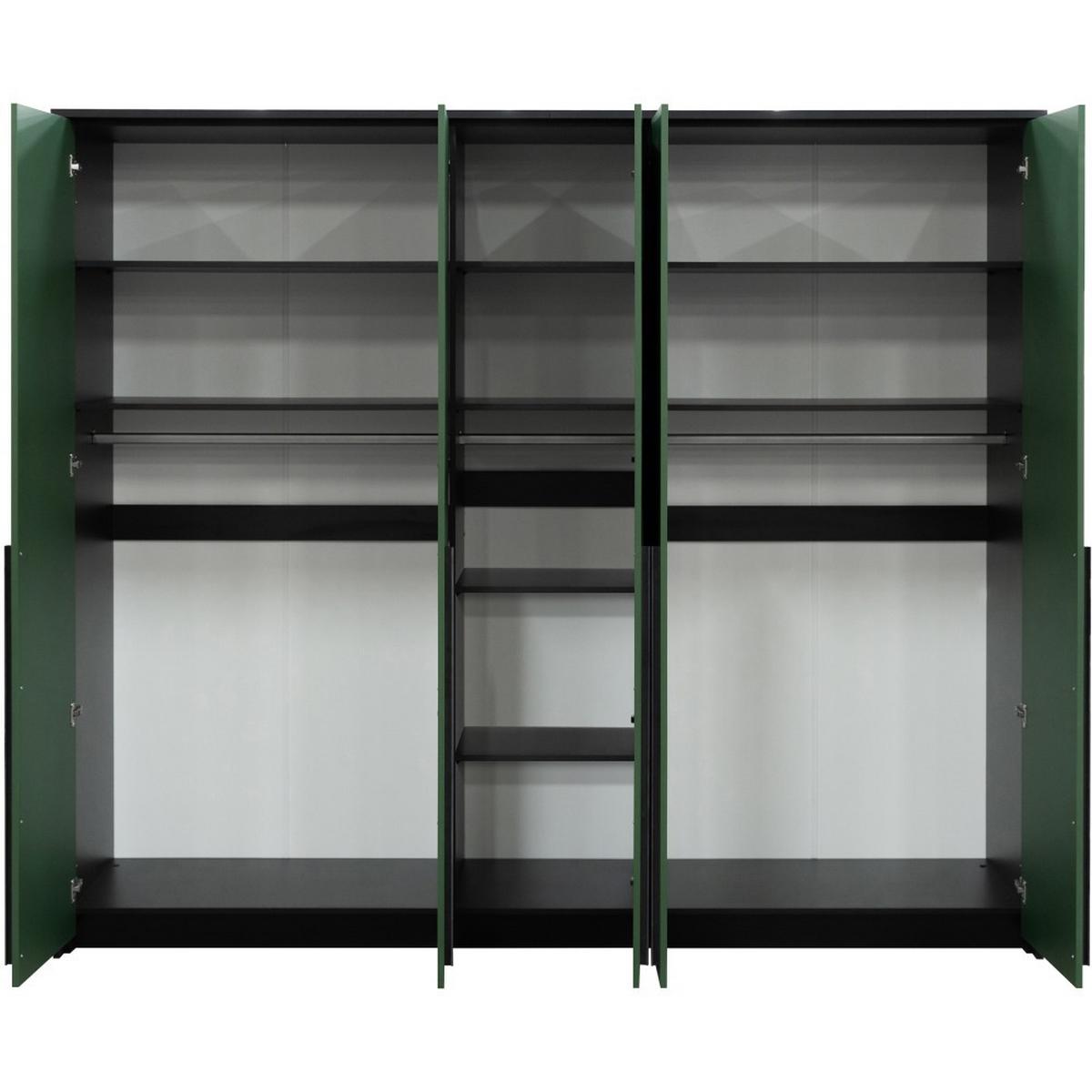 DREHTÜRENSCHRANK Giana mit 5 Türen, 255 cm, Beige Sand - Sandfarben/Beige, Holzwerkstoff (255/215/64.5cm) - Beautysofa