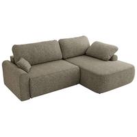 ECKSCHLAFSOFA CUBO L Grau Struktur - rechts - Schwarz/Grau, Kunststoff/Textil (187/273cm) - MKS