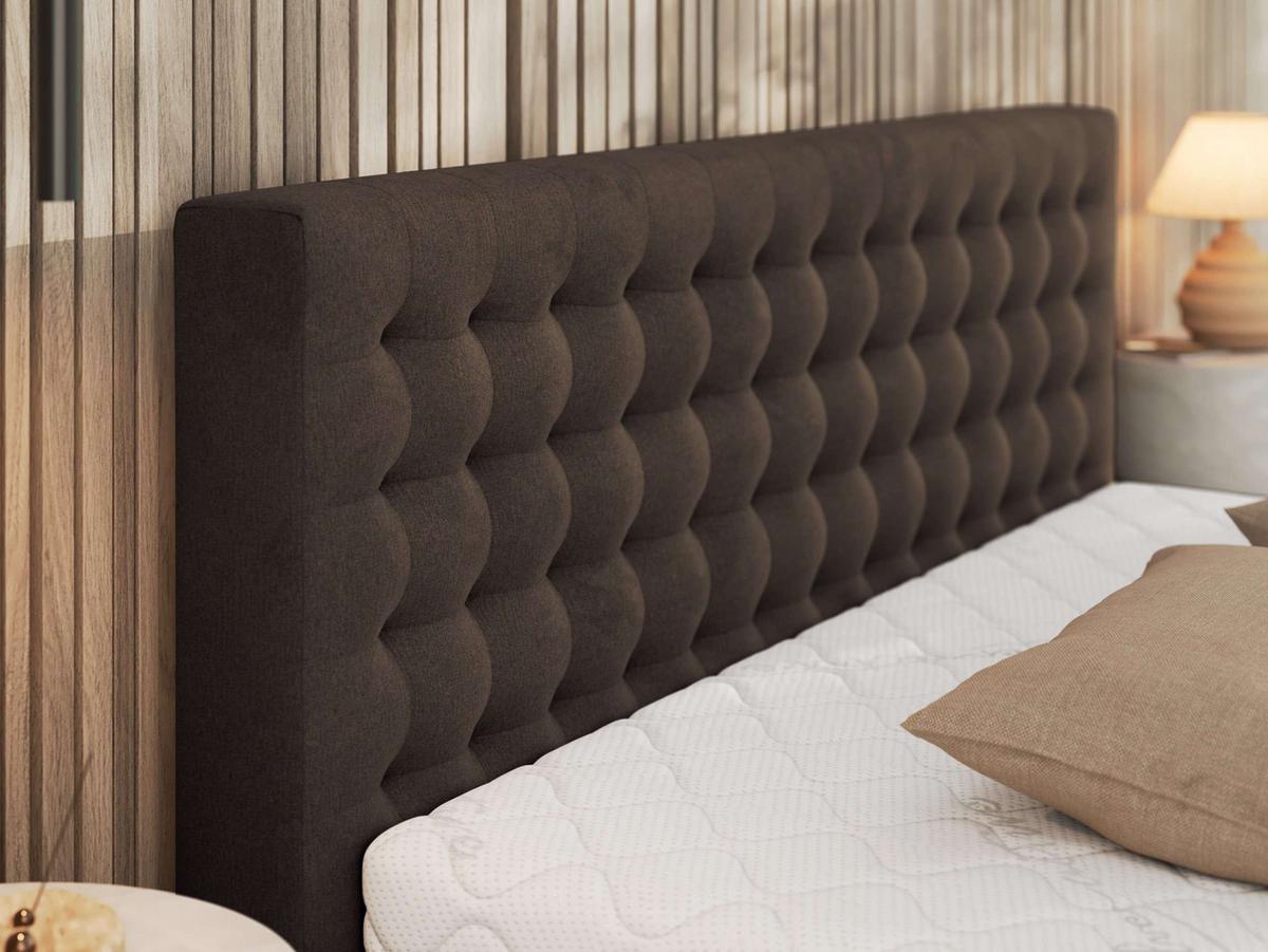 POLSTERBETT PAVO CLASSIC 200/200 - Braun Velvet - Multipocket-Matratze - Braun, Textil (200/200cm) - MKS