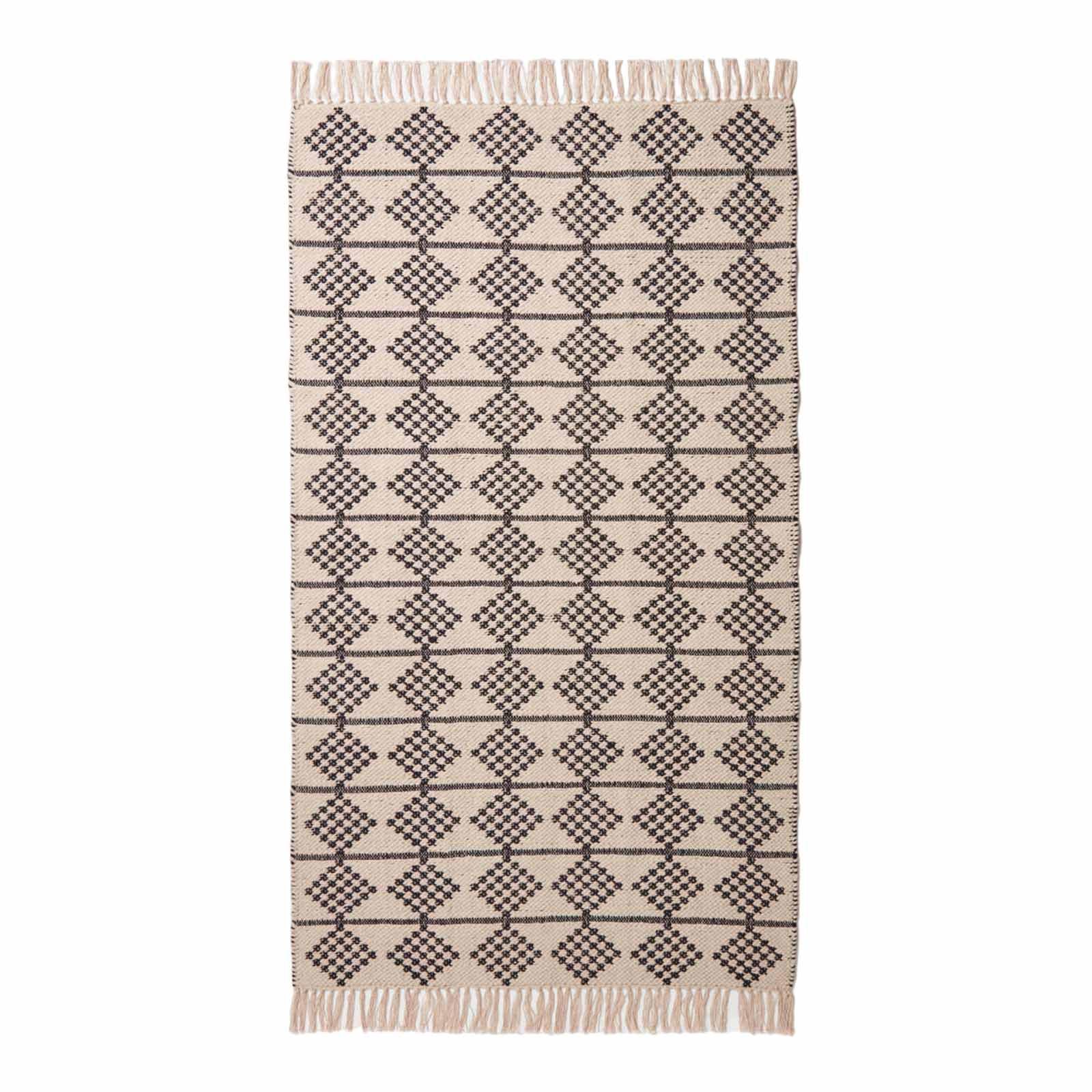 HANDWEBTEPPICH Adana geometrisch gemustert 120/170 cm - Schwarz, Textil (120/170cm) - Homescapes