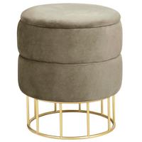 SITZHOCKER mit Stauraum, Polsterhocker Beige 37/42/37 - Beige, Textil (37/42/37cm) - RAUMHIRSCH FURNITURE