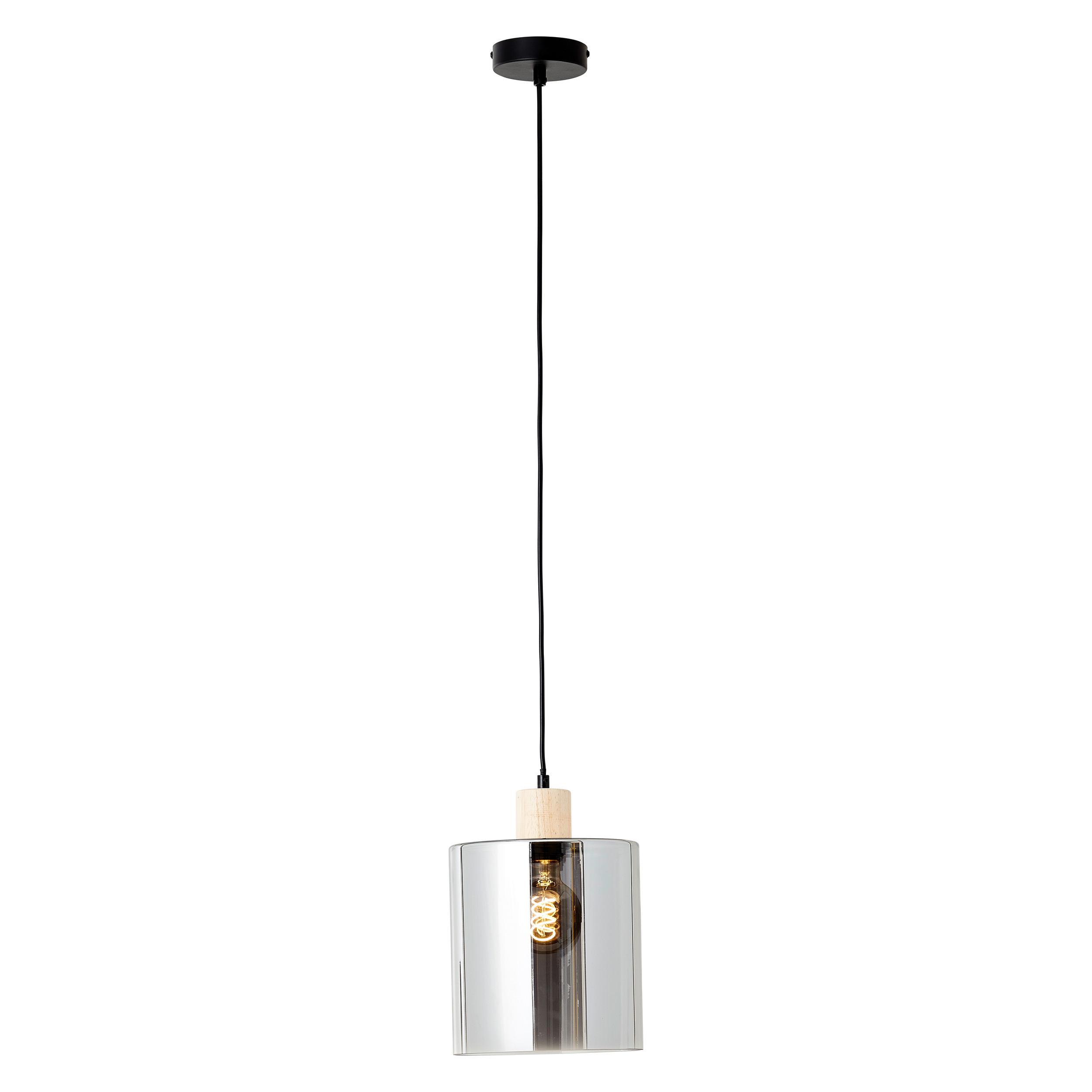 PENDELLEUCHTE Weald 99894/93 - Schwarz, Holz (20/20/120cm) - Brilliant