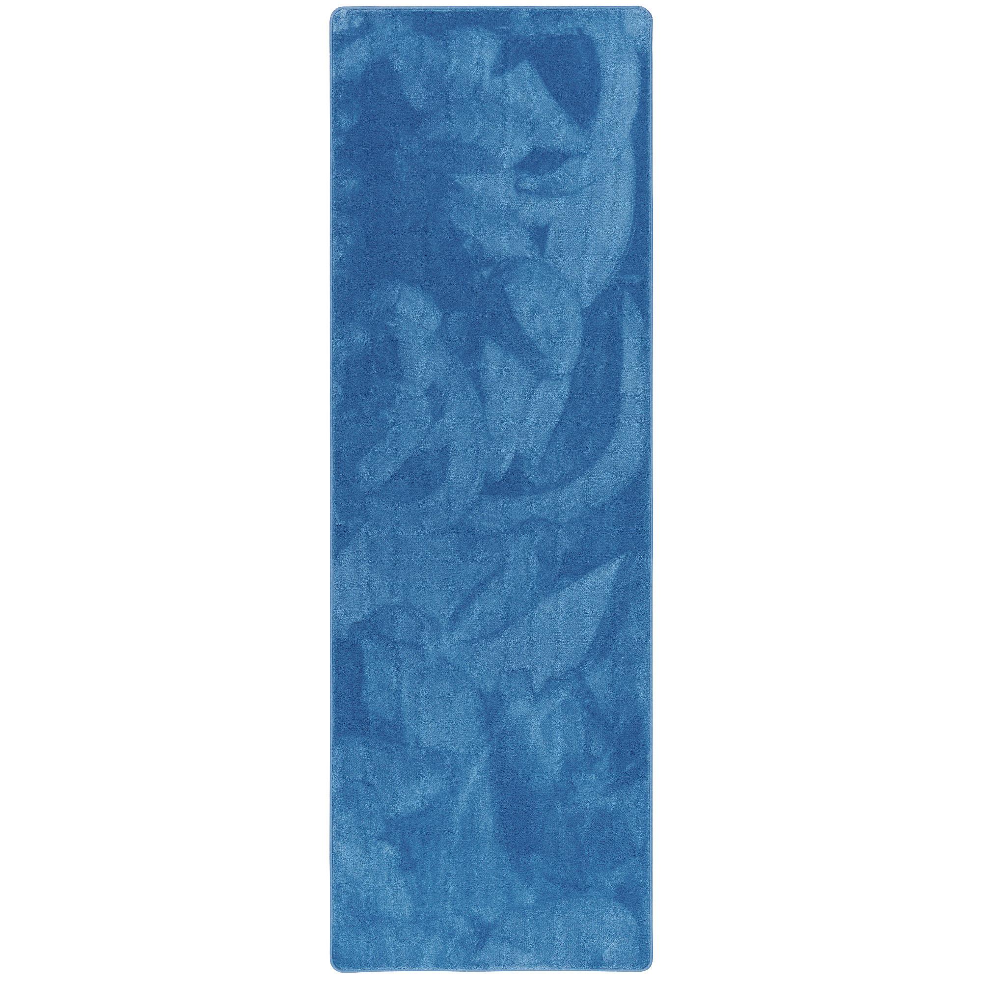 LUXUS SUPER SOFT HOCHFLOR LANGFLOR TEPPICH LÄUFER DELUXE - Blau, Textil (100/300cm) - Snapstyle