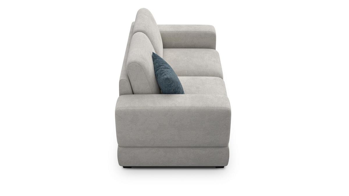 SOFA OTTO 2-Sitzer, creme - Creme/Schwarz, Holz/Textil (171/89/98cm) - Wozimo