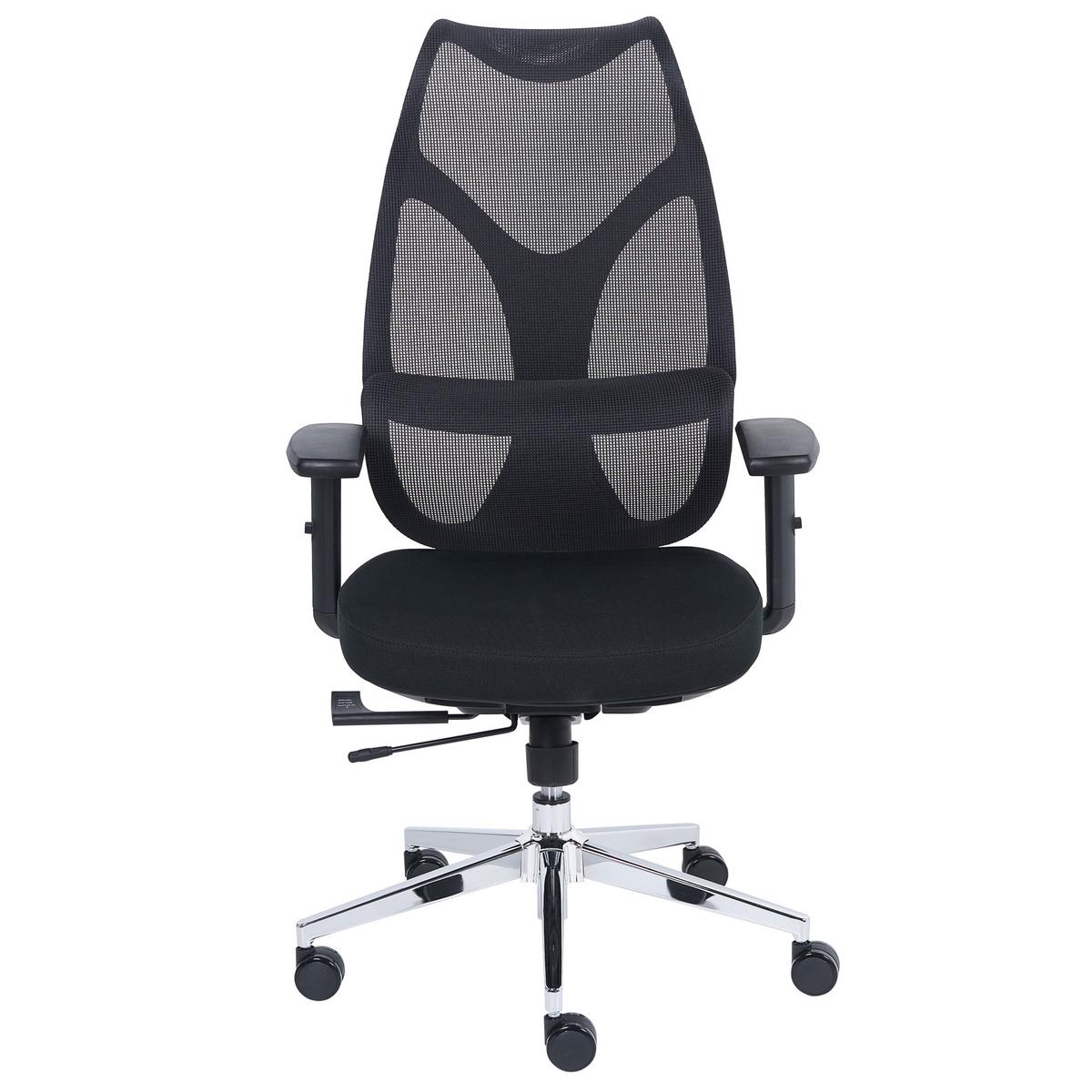 BÜROSTUHL Stoff Schwarz Velio - Schwarz, Textil (40/115/60cm) - Beliani
