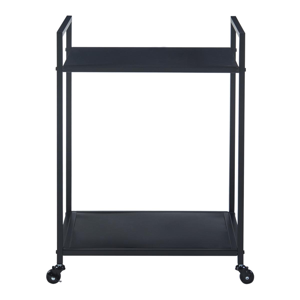 SERVIERWAGEN Lesja - Schwarz, Metall (50/68.5/36cm) - [en.casa]