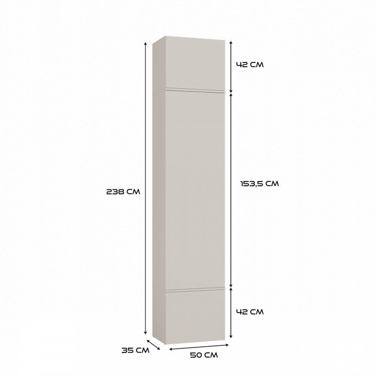 FLURSCHRANK - Garderobenschrank mit Stauraum Kaschmir 50/238/35 - Kaschmir, Holzwerkstoff (50/238/35cm) - RAUMHIRSCH FURNITURE