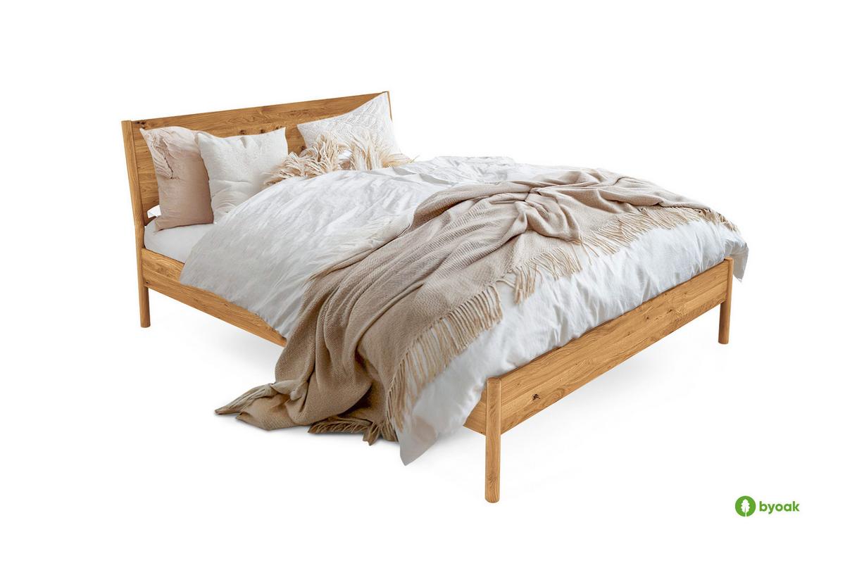 BETTGESTELL INA 120x190 Wildeiche - Mokka, Holz (120/190cm) - byoak