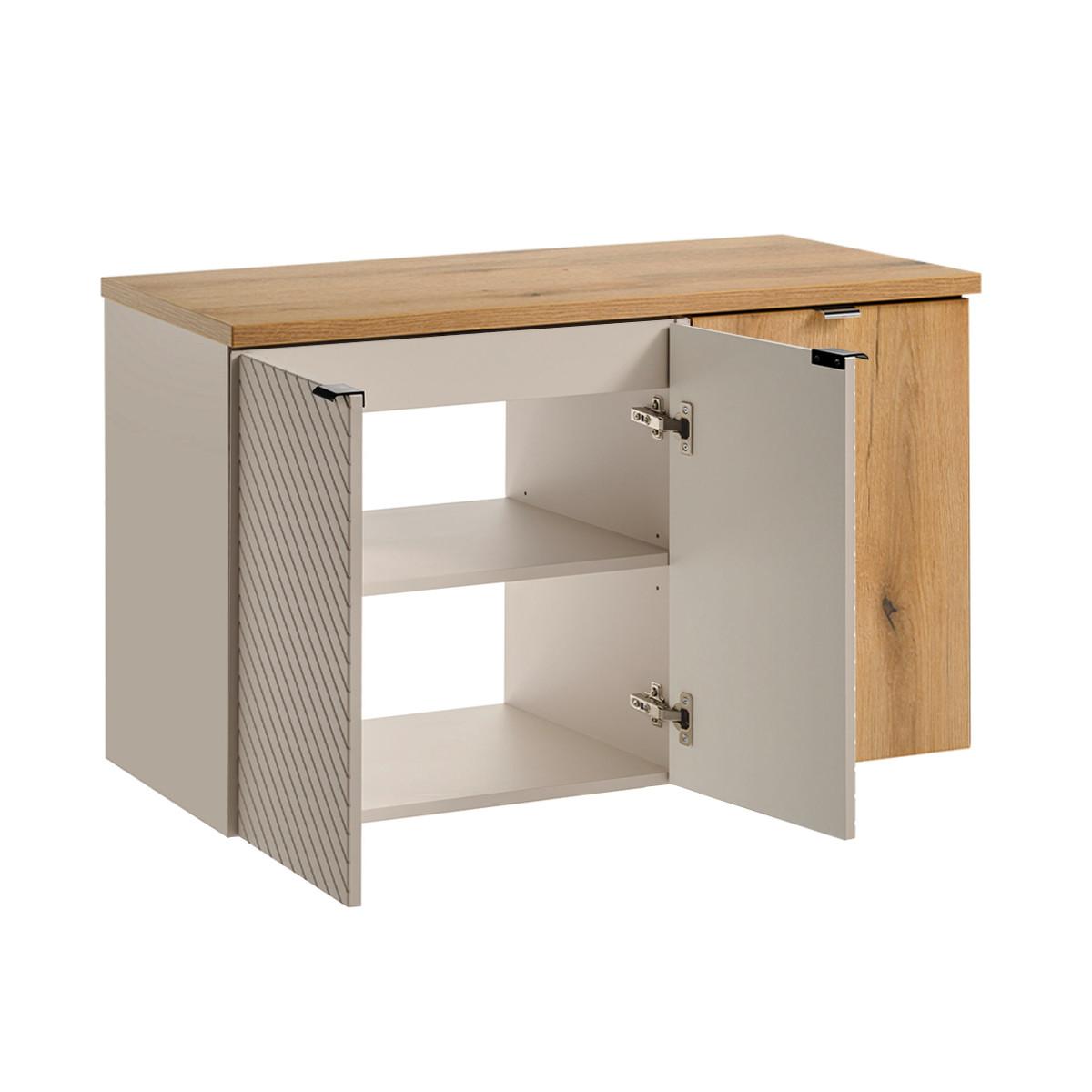 WASCHTISCHUNTERSCHRANK 100cm Manoa Kaschmir - Holz - Beige, Holzwerkstoff (100/59/40cm) - Petits-meubles
