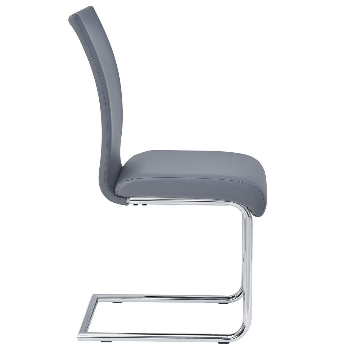 ESSZIMMERSTUHL ALADINO 4er-Set grau - Grau, Textil/Metall (43/94/56cm) - IDIMEX
