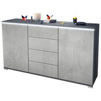 SIDEBOARD Faro Beton Oxid Optik - Hellgrau, Holzwerkstoff (138.5/75.5/35cm) - Vladon