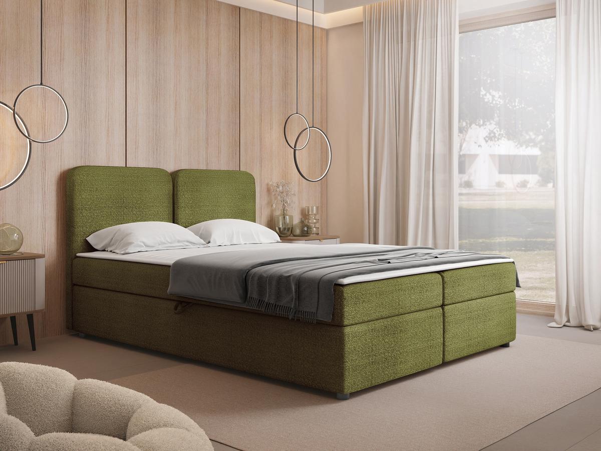 BOXBETT Boho - H3 - Schwarz/Mintgrün, Holz/Holzwerkstoff (160/200cm) - MIRJAN24