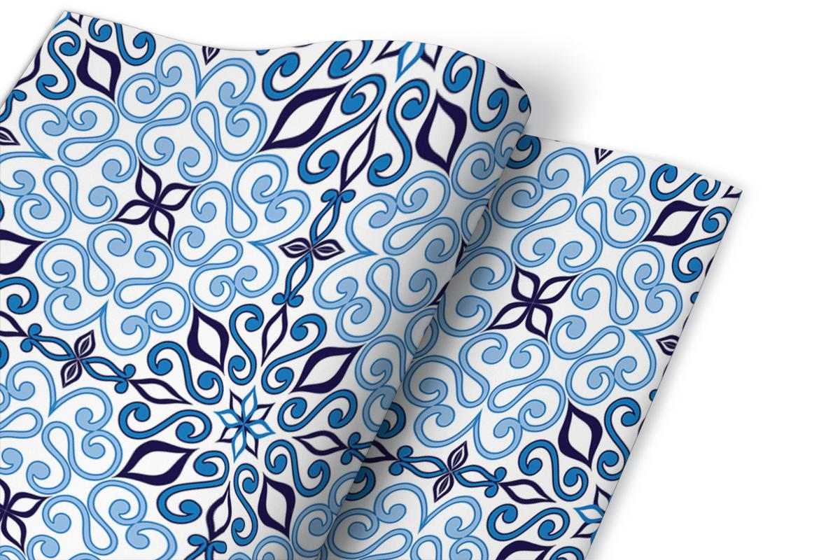 MÖBELAUFKLEBER 100x50 cm Arabisches Muster - Blau, Kunststoff (100/50/50cm) - TULUP