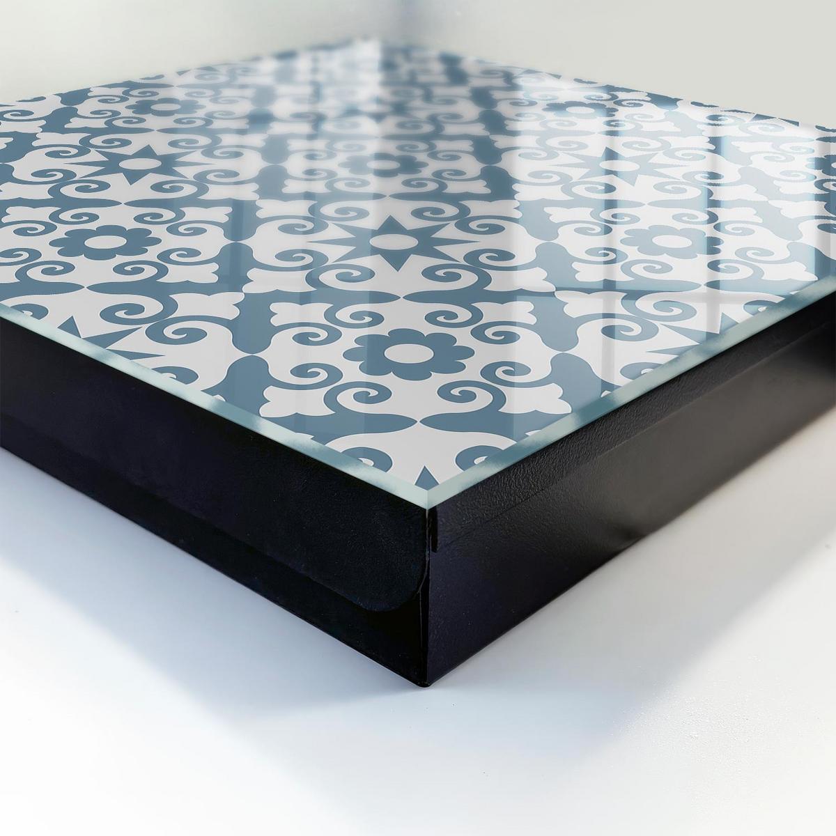 SCHLÜSSELBOX Schwarz 30x30 cm- Türöffnung nach rechts - Geometrische Eleganz - Grau, Metall (30/30/5cm) - TULUP