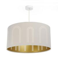 HÄNGELEUCHTE Gold 50/95 cm - Beige/Goldfarben, Kunststoff (25/0.6/95cm) - ONZENO