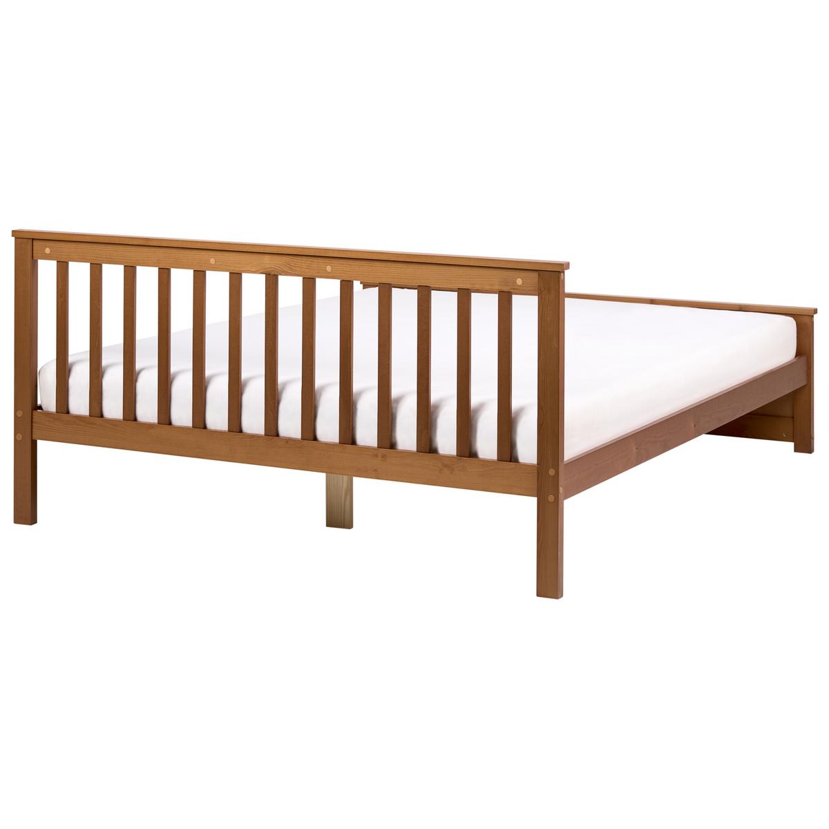 BETT mit Lattenrost 160/200 cm Kiefernholz Braun Olendon - Braun, Holz (160/200cm) - Beliani