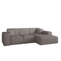 ECKSOFA Celes Premium Stoff Scala - Taupe, Holzwerkstoff/Textil (266/165cm) - Fun Möbel