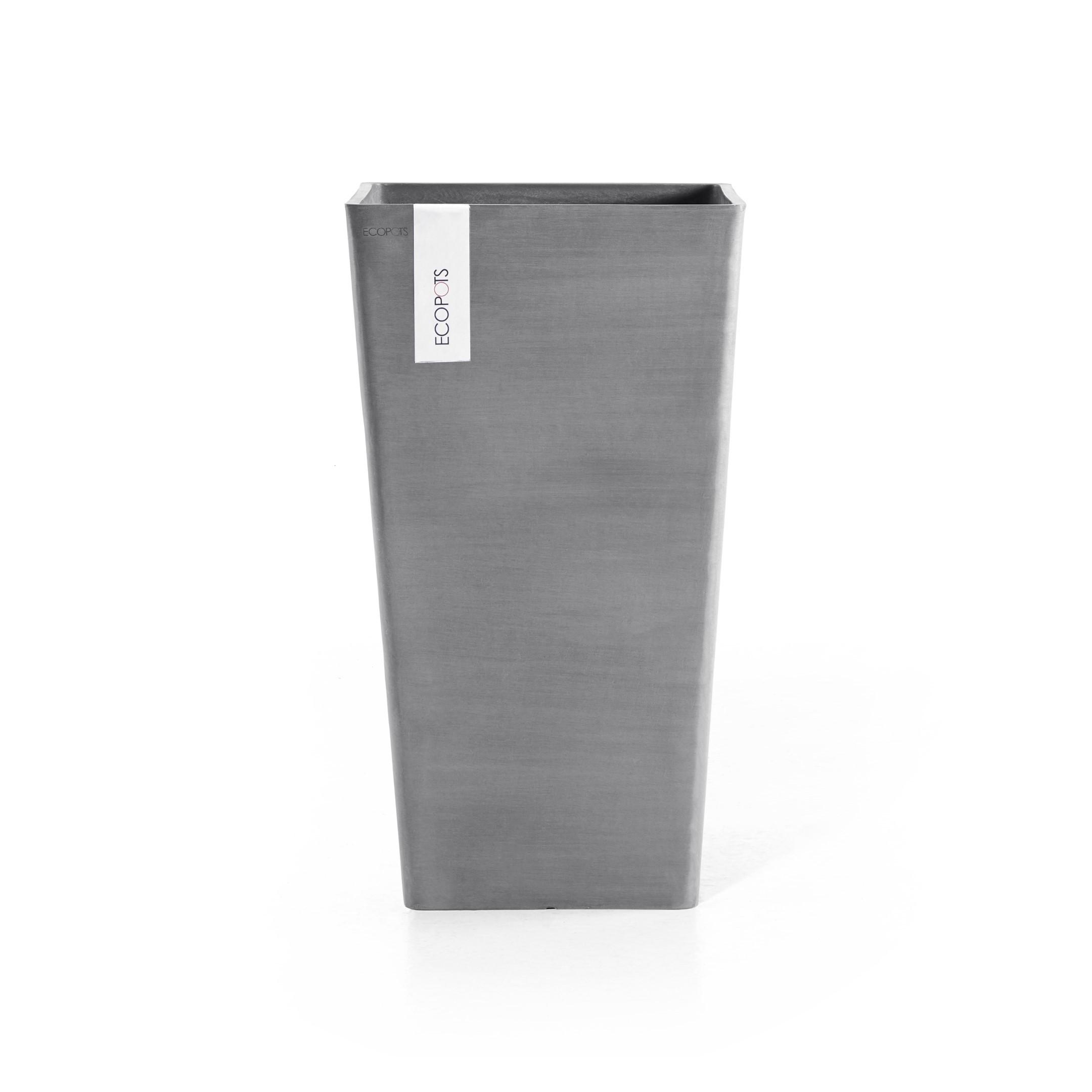 BLUMENTOPF Rotterdam Mid High 31/31/56,5 cm Grau - Grau, Kunststoff (31/56.5cm) - Ecopots