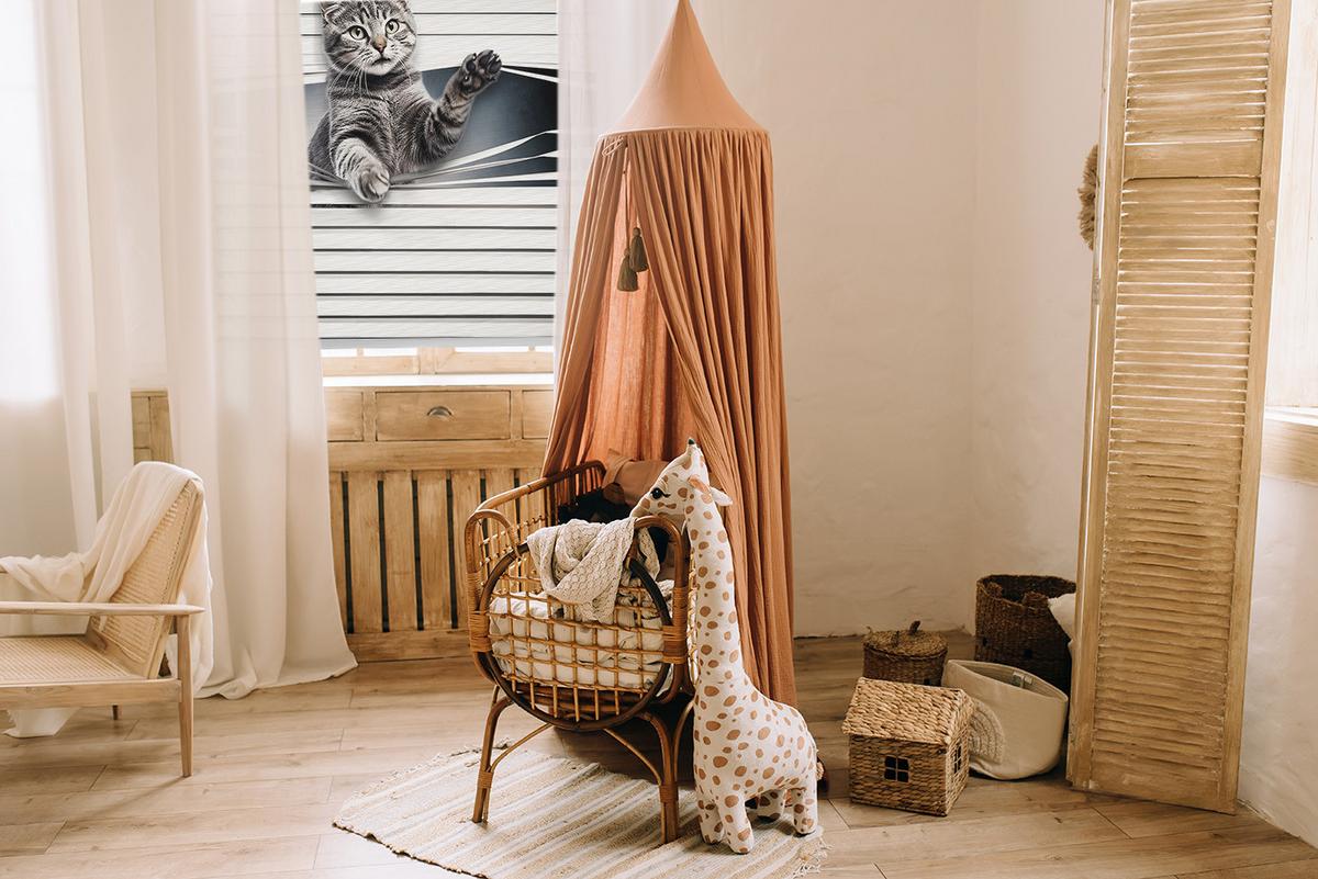 INNENROLLO - Fensterrollo - Rollo - 110x140 cm - Katze - Grau, Kunststoff (110/140/0.5cm) - TULUP