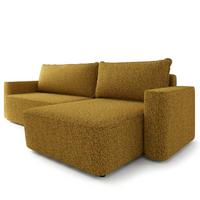 ECKSOFA BELARO BL Currygelb Chenille mit Schlaffunktion - Currygelb, Holz/Textil (280/162cm) - MASSENO