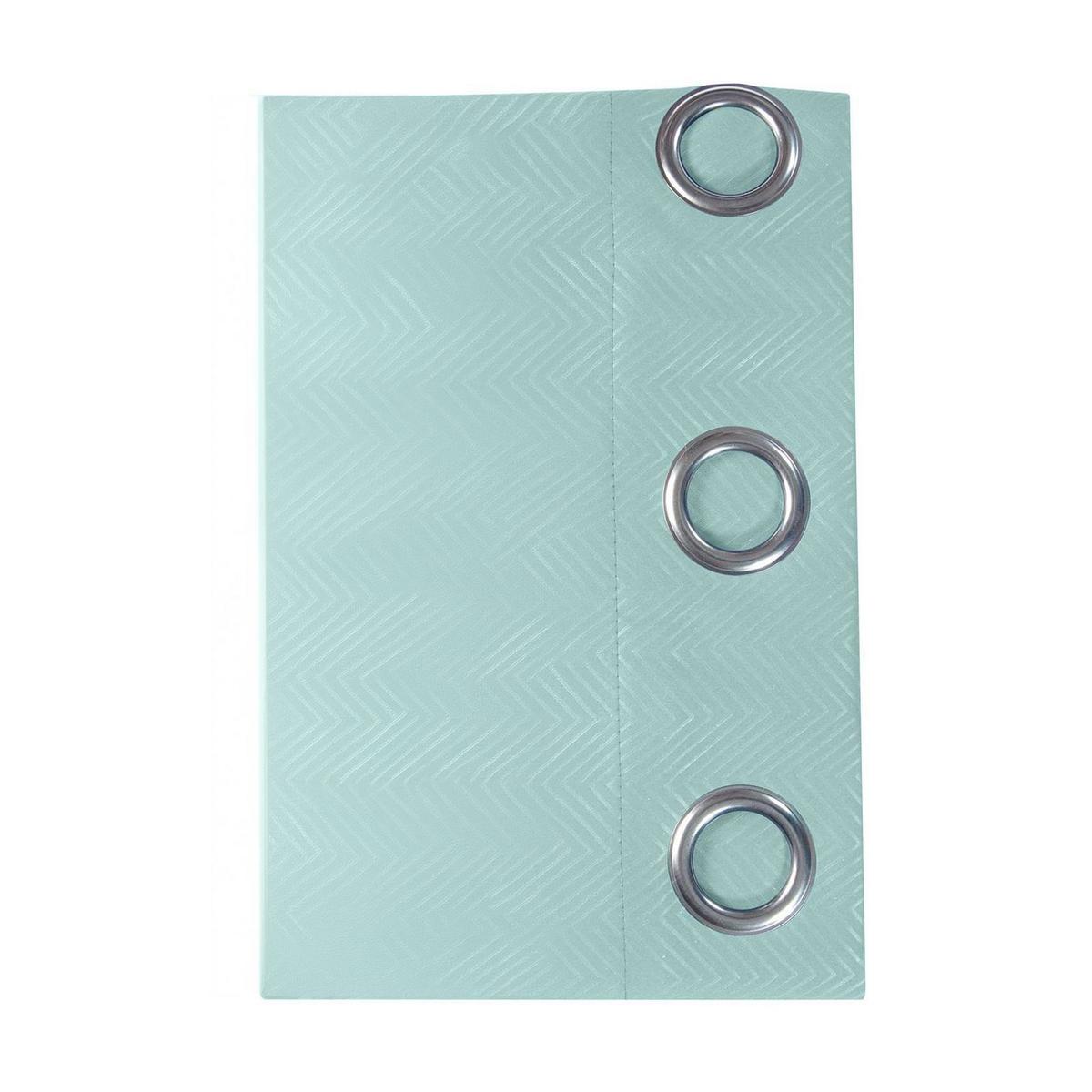 VERDUNKELUNGSVORHÄNGE Fischgrät mit Thermo-Funktion, Ösen 228/228 cm - Pastellblau, Textil (228/228cm) - Homescapes