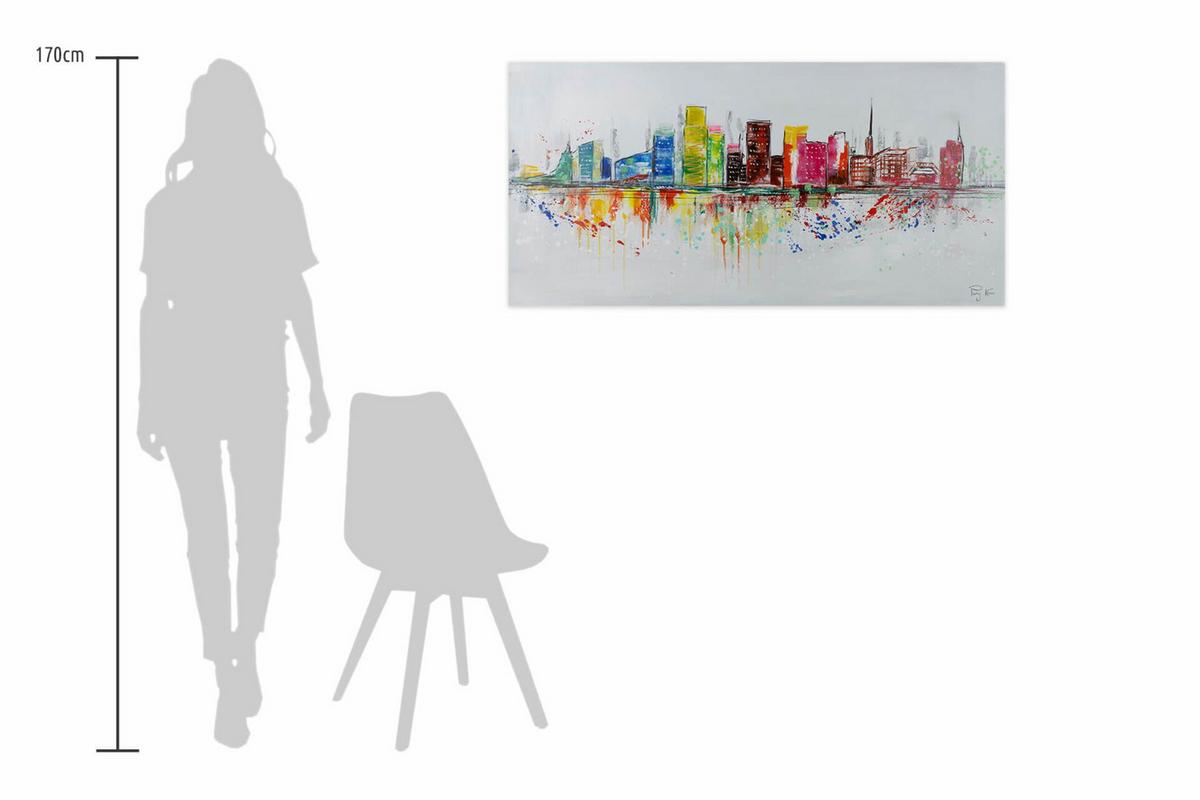 ACRYLBILD HANDGEMALT 120/60 cm - Grau, Holz/Textil (120/60cm) - KUNSTLOFT