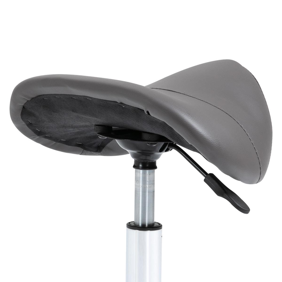 ROLLHOCKER Höhenverstellbarer Drehhocker Arbeitshocker mit Rädern Grau - Grau, Kunststoff (52/61/53cm) - HOMCOM