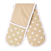 DOPPEL-OFENHANDSCHUH Sterne 18/84 cm, Baumwolle wattiert - Beige, Textil (18/84cm) - Homescapes