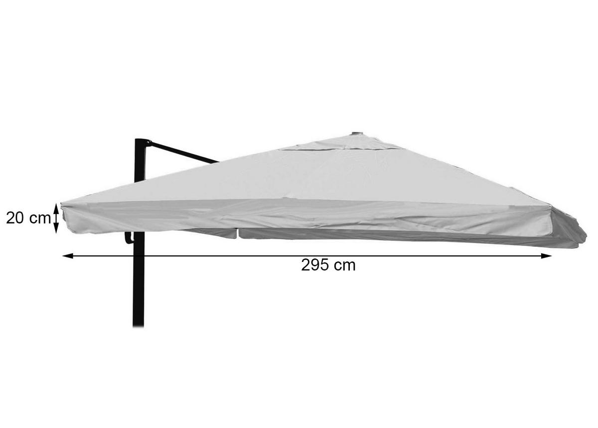 ERSATZ-BEZUG FÜR SCHIRM Cremeweiß - Weiß, Textil (295/295cm) - MCW