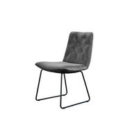 STUHL NEW CHARME Steingrau Velvet (1er-Set) - Grau, Textil (52/87/66cm) - KAWOLA