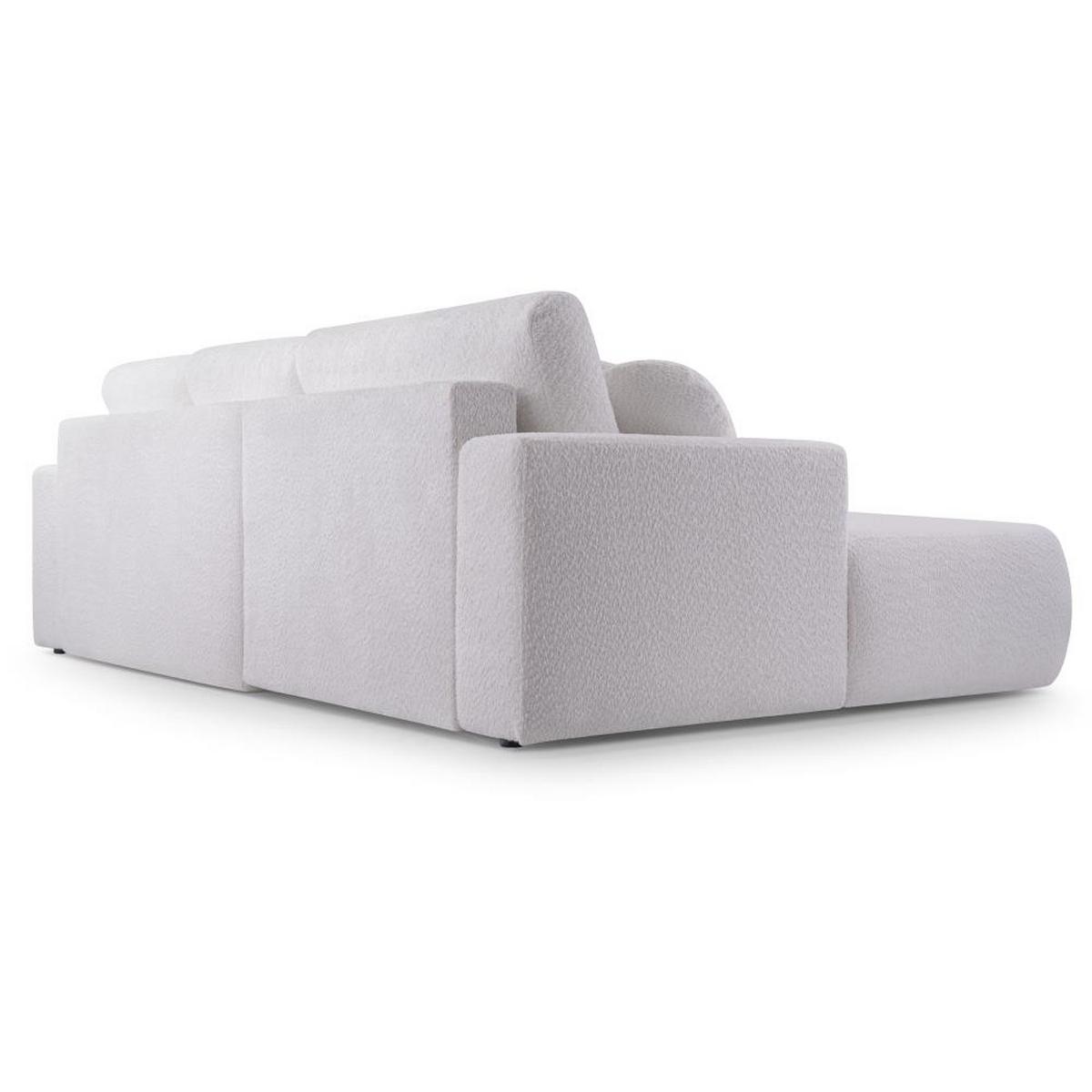 ECKSCHLAFSOFA Vento hellgrau links - Hellgrau/Schwarz, Textil (260/168cm) - Beautysofa