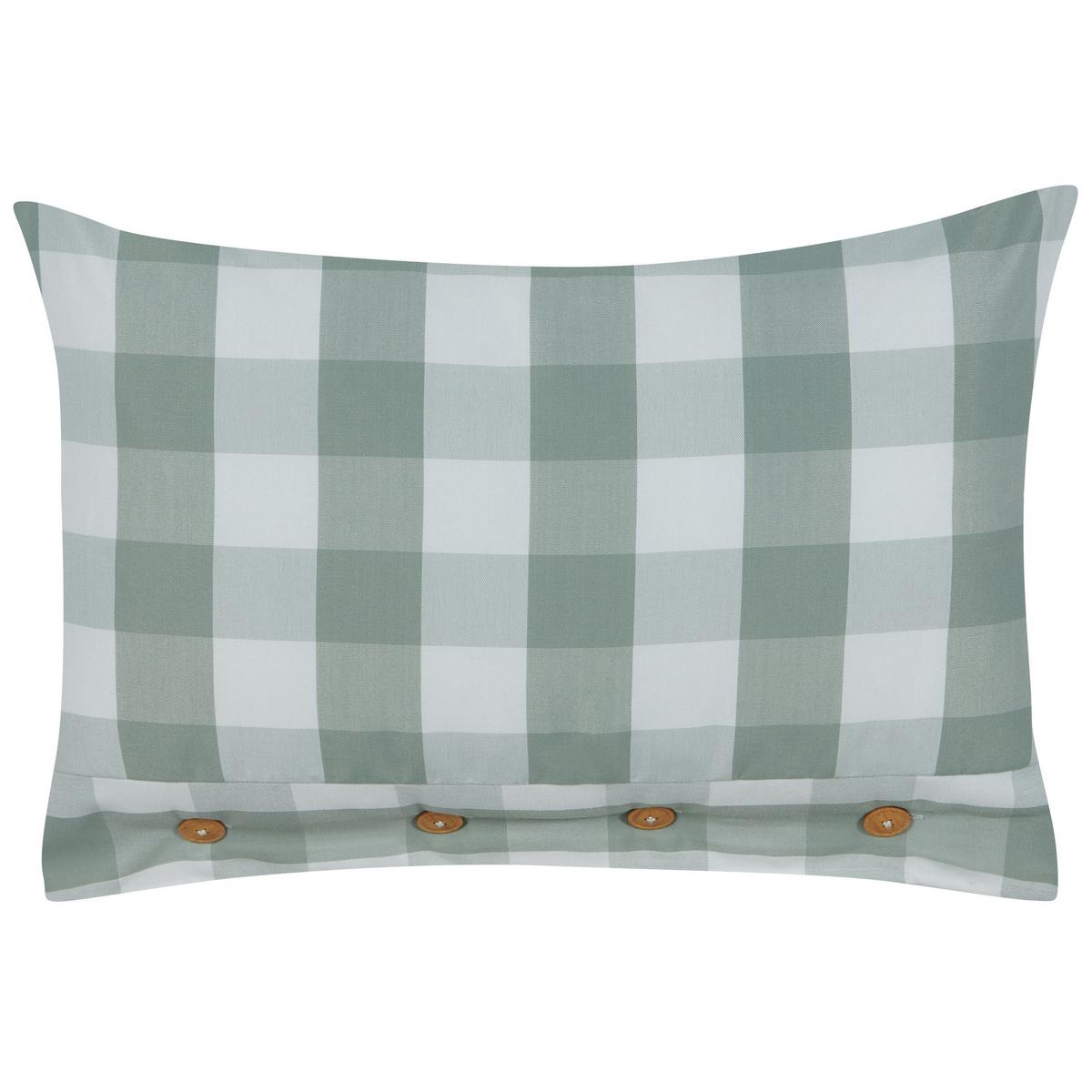 DEKOKISSEN 2er-Set Mintgrün 40/60 cm Tamnine - Weiß/Mintgrün, Textil (60/40cm) - Beliani
