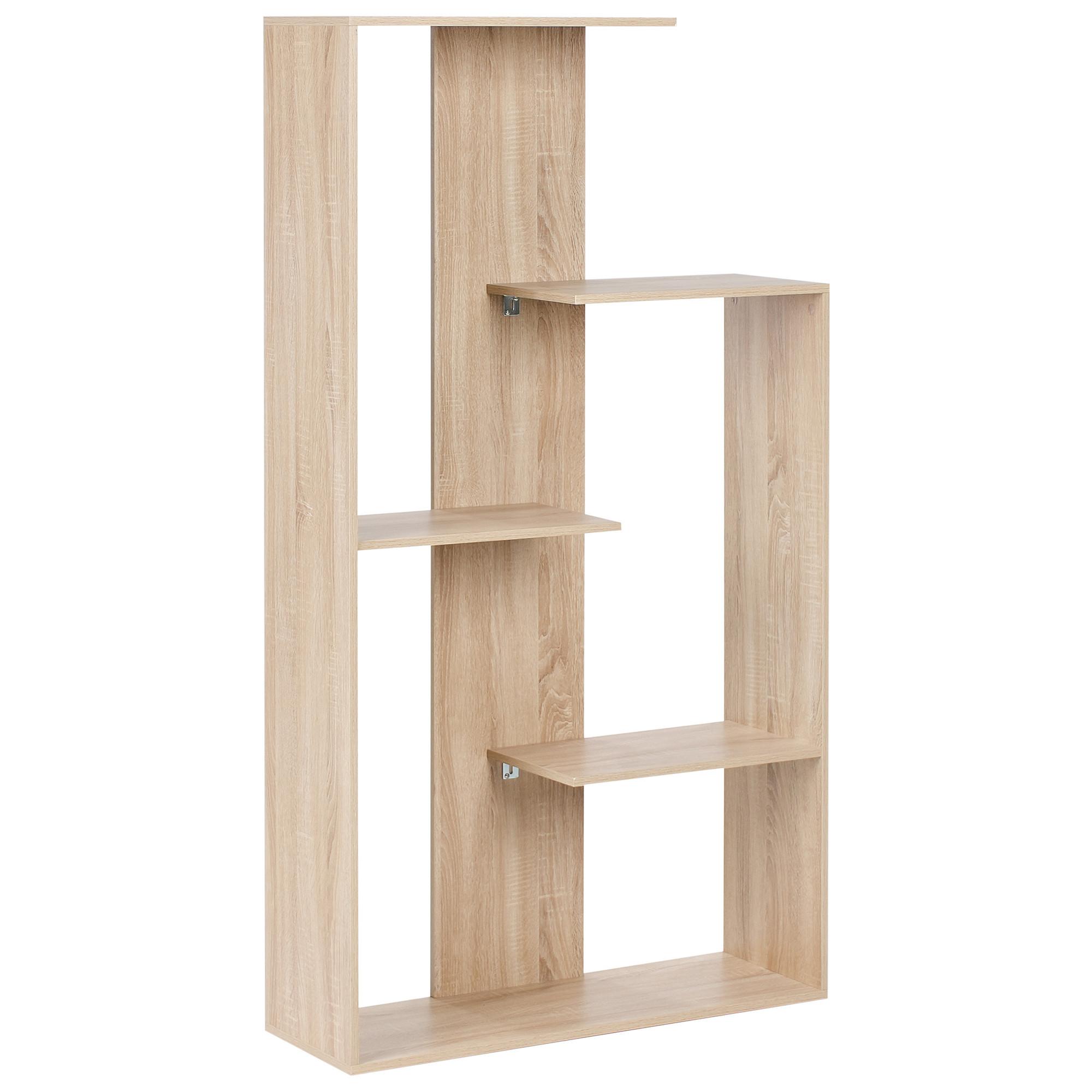 BÜCHERREGAL mit 3 Ebenen 163 cm Hellbraun Kahntah - Hellbraun, Holzwerkstoff (60/163/29cm) - Beliani