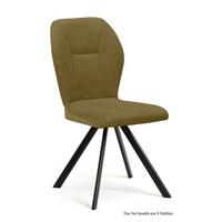 ESSZIMMERSTUHL drehbar (8er-Set) Diana 51x92x60 Schwarz/Olivgrün - Schwarz/Olivgrün, Kunststoff (60/92/51cm) - 58aufmkessel