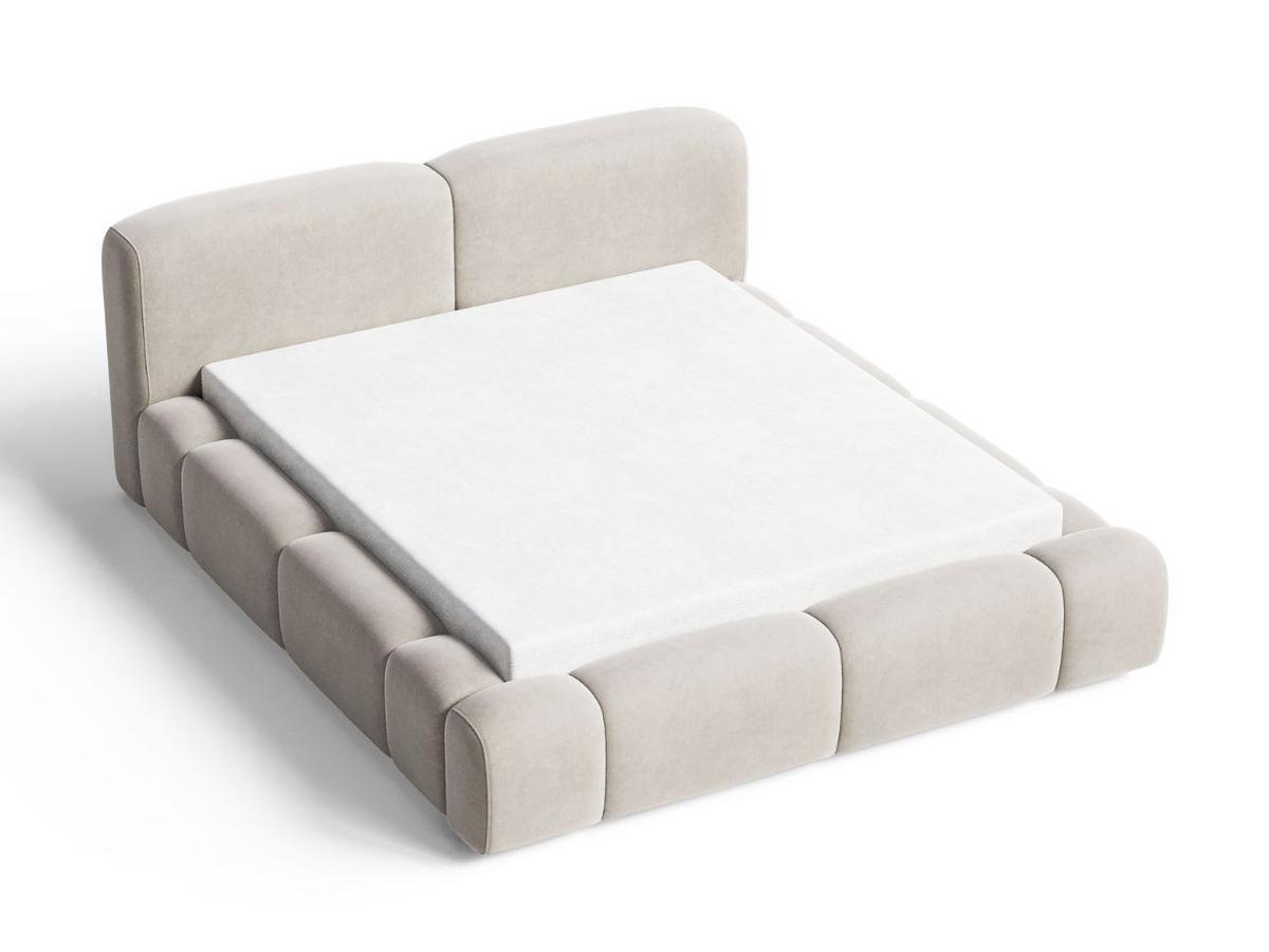 POLSTERBETT Aubi 180x200 Beige - Beige, Textil (180/200cm) - Graingold