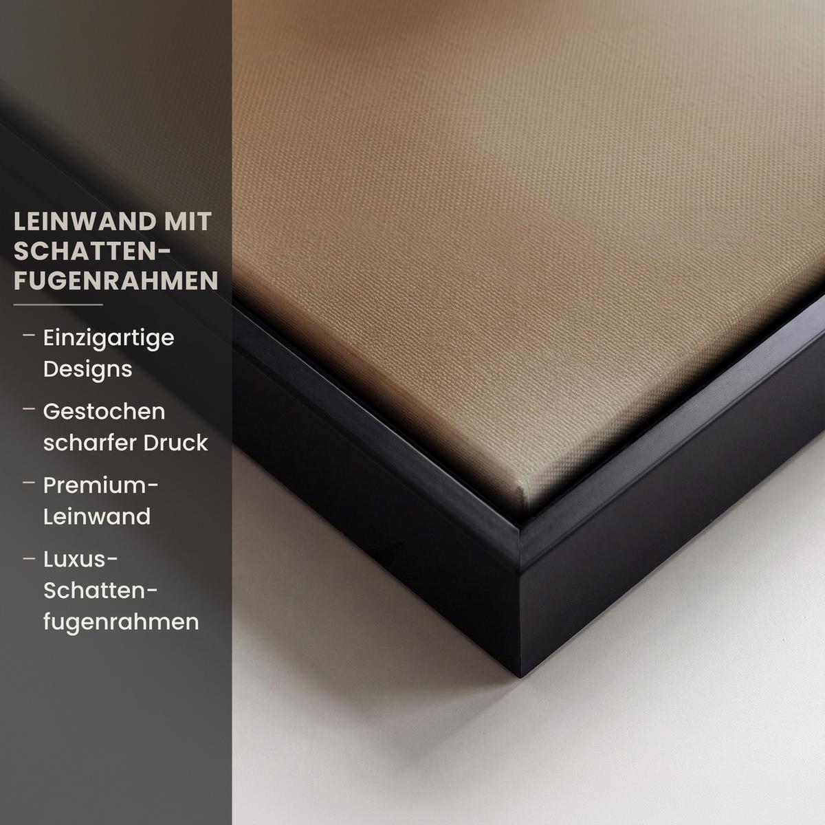 LEINWAND Bilder mit Rahmen - Blumen - Winter - Weiß - Schnee - Beige - 120x80 - Creme, Textil (120/80cm) - MuchoWow