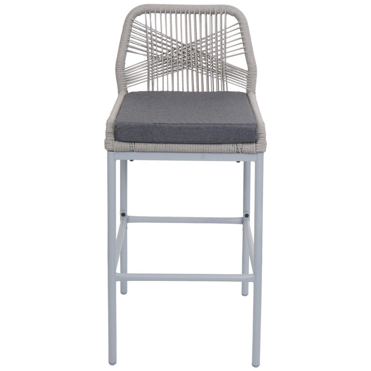 BARHOCKER Hellgrau, Grau - Hellgrau/Grau, Metall (42/101/52cm) - MCW