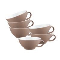 TEETASSEN Liberty Pure Colors Cocoa Brown 140 ml 6er Set - Braun, Keramik (0.14L) - Seltmann Weiden