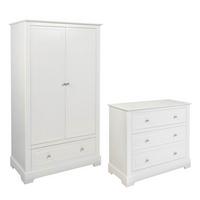 BABYZIMMER 2-teilig Weiß - Weiß, Holzwerkstoff (102/90/52cm) - Petits-meubles