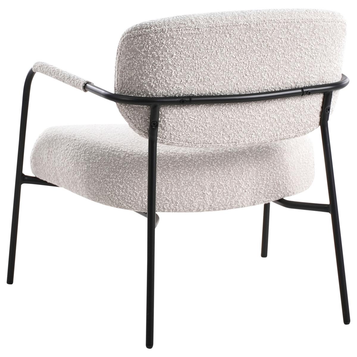 SESSEL Hellbeige Ausvika - Beige/Schwarz, Textil (70/7/71cm) - Beliani